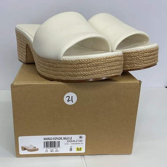 Vince Cream Platform Mules - Picture 3 of 11